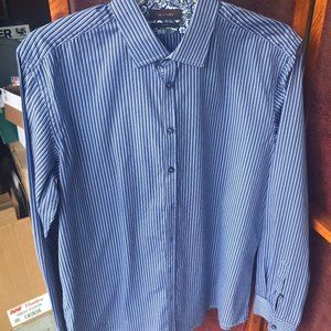 SAND label, mens large shirt, KY blue colors